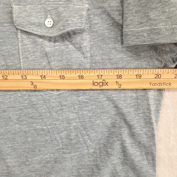 GAP Vintage-Mens Short Sleeve Button Shirt Sz.L/Blue/Rayon-Polyester Blend - Picture 8 of 11